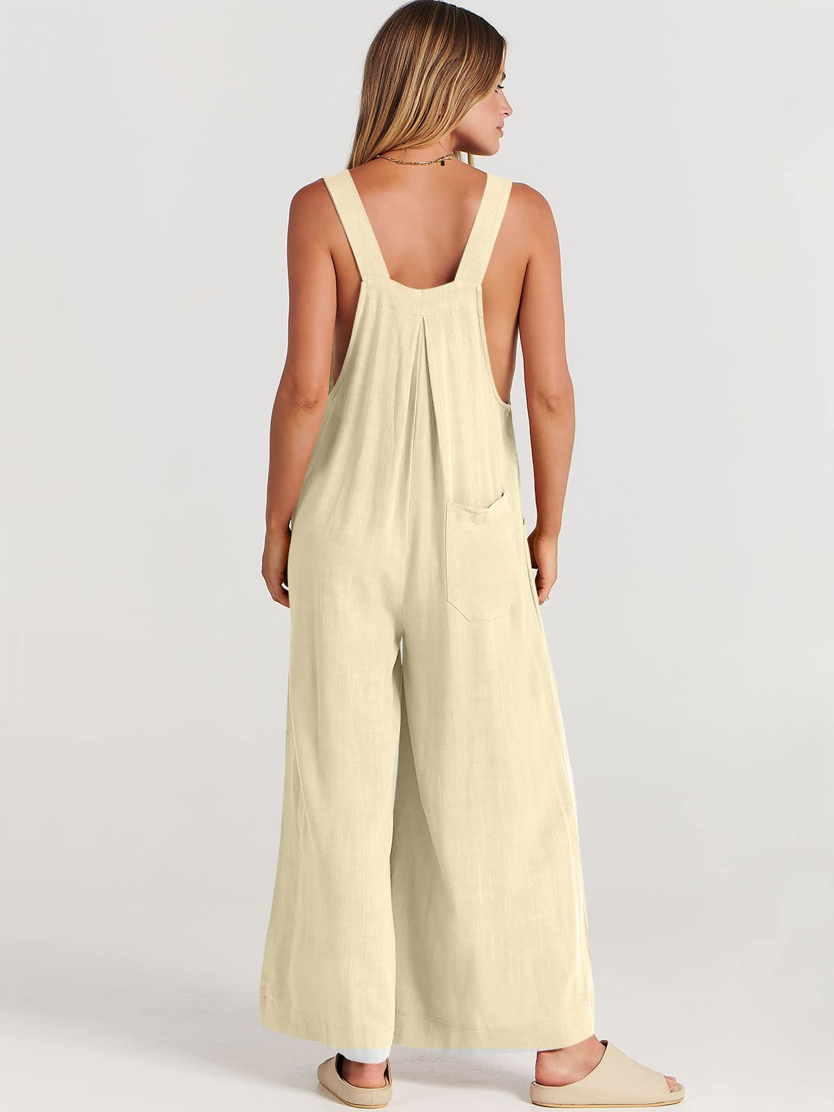 Last Day 49% OFF🔥Women's Sleeveless Wide Leg Jumpsuit with Pockets